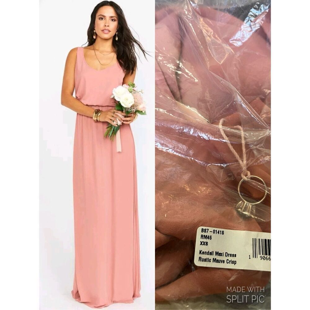 MUMU Weddings Rustic Mauve Crisp Kendall Maxi Dress